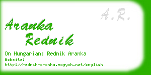 aranka rednik business card